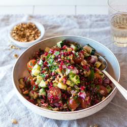 Tomato, Walnut, Mint And Pomegranate Salad