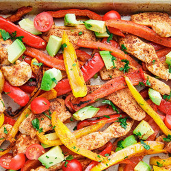Sheet-pan Chicken Fajitas