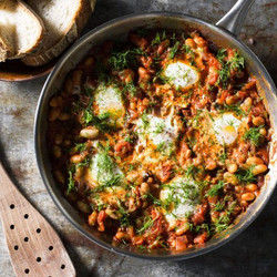 Shakshuka With White Beans And Dill