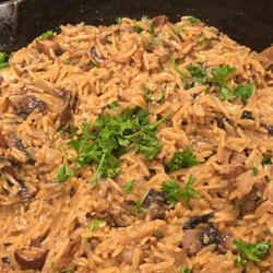 Mushroom Orzo