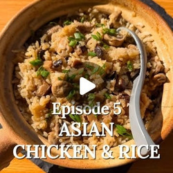 Asian Chicken &amp; Rice With Shiitake Mushrooms