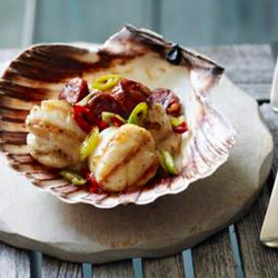 Scallops And Chorizo seafood Nigel Slater