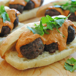 Indian-style Meatball Sub Sandwiches