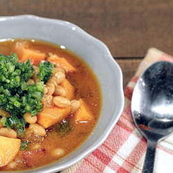 Slow Cooker Baked Beans And Sweet Potato Stew
