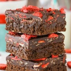 Fudgy Strawberry Brownies