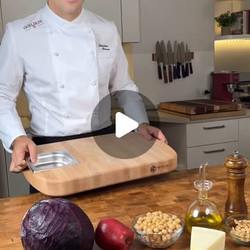 Red Cabbage Salad With Carrots, Apples, Walnuts, Pecorino, And Thyme