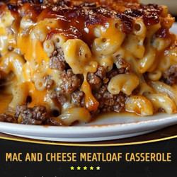 Mac N Cheese Meatloaf Casserole