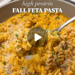 High Protein Butternut Squash Feta Pasta