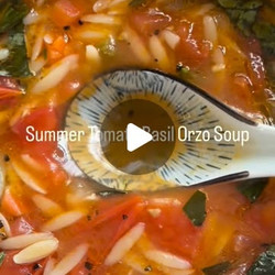 Summer Tomato Basil Orzo Soup