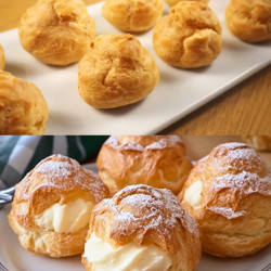 Classic Puff Pastry With Custard And Whipped Cream