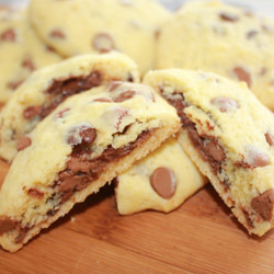 Sjokoladechip Cookie Fylt Med Nutella