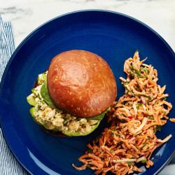 Chickpea Salad Sandwich With Creamy Carrot-radish Slaw | Epicurious