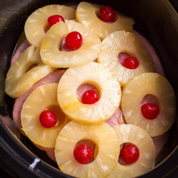 Slow Cooker Ham Steaks And Pineapple Rings