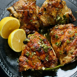 Grilled Spatchcock Chicken, Greek Style