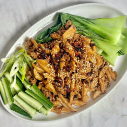 Scissor Cut Noodles With Pork Zha Jiang