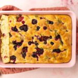 Citroen Rood Fruit Focaccia