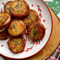 Crispy Potato Stacks With Garlic Herb Butter