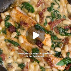 Creamy 1 Pan Salmon &amp; Beans