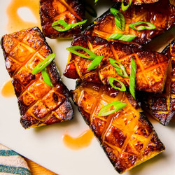 Pan-seared Zucchini With Spicy Honey And Scallion