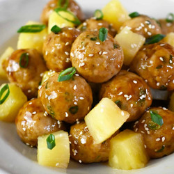 Teriyaki Pineapple Meatballs (paleo, Whole30, Gluten Free)
