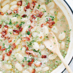 Gnocchi With Bacon And Peas