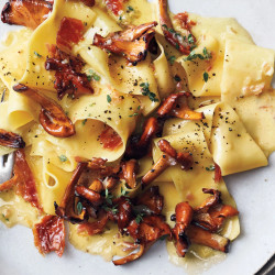 Pasta With Mushrooms And Prosciutto