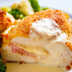 Easy Sheet Pan Chicken Cordon Bleu