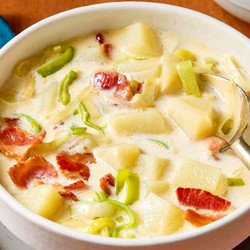 Potato Leek Soup With Bacon