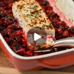 Baked Feta Cheese Dip With Cranberries