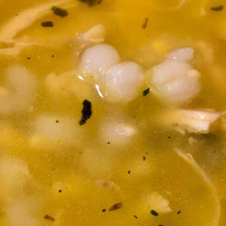 Cornmeal Hominy Chicken Soup