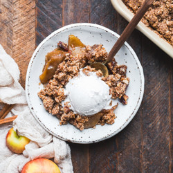 Gluten-free Vegan Caramel Apple Crisp