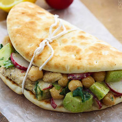 Moroccan Chicken Salad Pitas