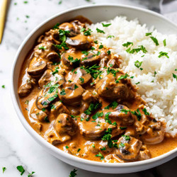 Easy Beef Stroganoff With Rice