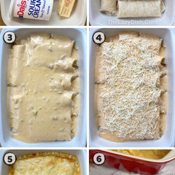 Easy Creamy White Chicken Enchiladas