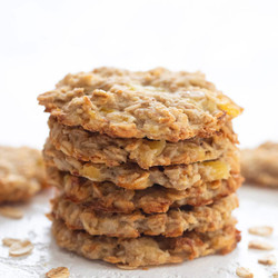 4 Ingredient Tropical Oatmeal Cookies