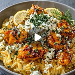 Lemon Dijon Chicken Orzo Bowl