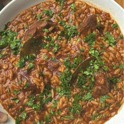 Giouvetsi (tomato Beef Orzo)