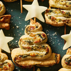 Spinach-artichoke Christmas Tree Skewers