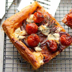 Goat's Cheese Tart With Roasted Cherry Tomatoes