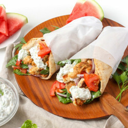 Juicy Grilled Chicken Gyro Wraps With Tzatziki Sauce