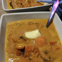 Carrot and Roasted Pepper and Garlic Soup