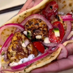 Turkey Tzatziki Meatball Pitas