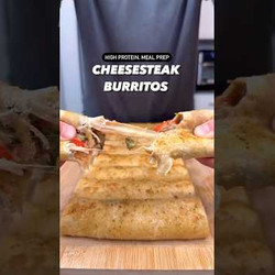 Macro-friendly Cheesesteak Burritos