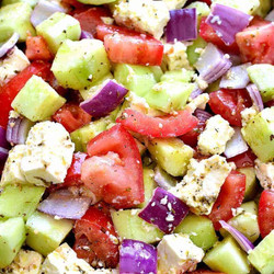 Tomato Cucumber Feta Salad