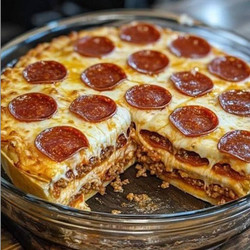 Pepperoni Pizza Layer Cake