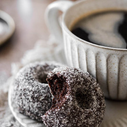 High Altitude Baked Chocolate Espresso Donuts