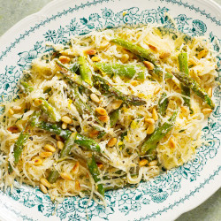 Recipe: Spaghetti Squash With Asparagus, Ricotta, Lemon, And Thyme
