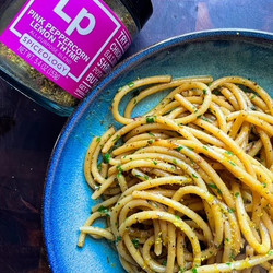 Pink Peppercorn Lemon Thyme Bucatini Aglio E Olio