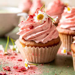 Double Strawberry Cupcakes
