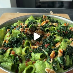 Walnut And Kale Pesto Rigatoni